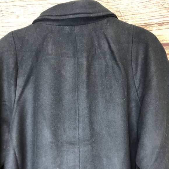 Woman Within Size 20W Wool Blend Black Trench Coat - Picture 5 of 6